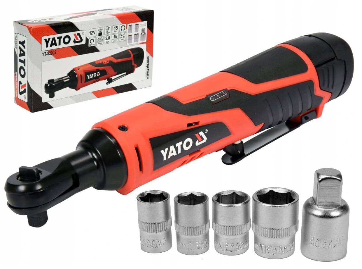 Sladdlös spärrskaft 45Nm, 1/2, 12V batteri 2, 0 Ah, YATO