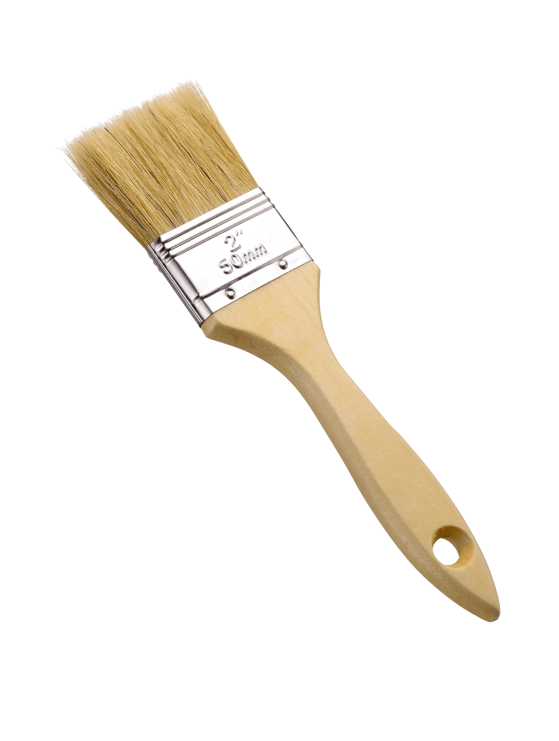 Penslar 50st 50 mm x 21 cm träskaft, natur borst