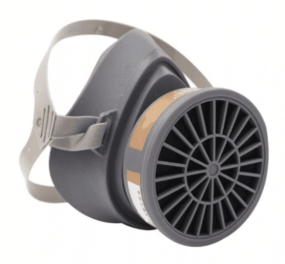 Half Mask Respirator with Carbon Filter, Adjustable Silicone, 3M