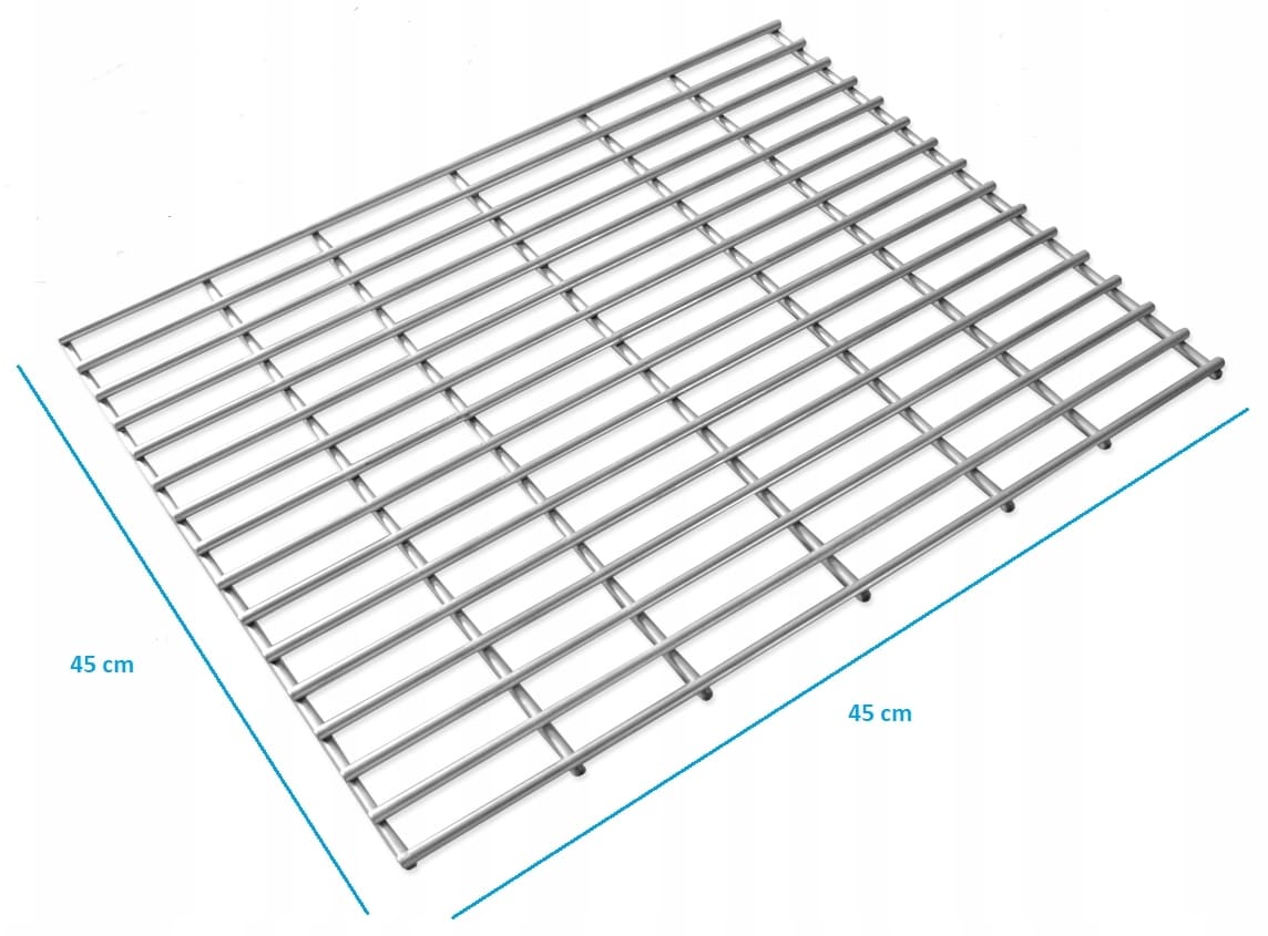 Rosfritt tåligt galler för grill och rök 45 x 45 cm INOX
