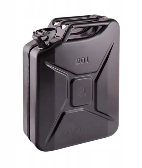 Bensindunk 20L, Jeepdunk, certifierat, olika färger, metall, Gelg