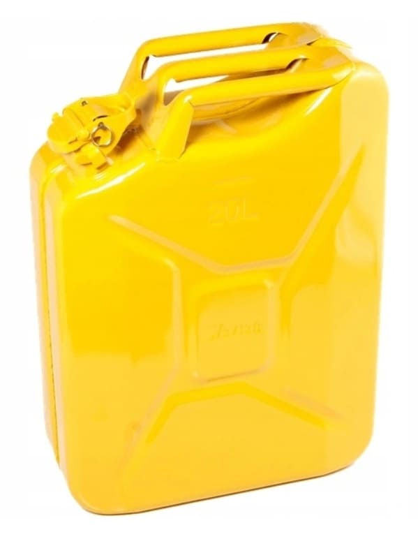 Bensindunk 20L, Jeepdunk, certifierat, olika färger, metall, Gelg