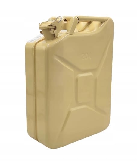 Bensindunk 20L, Jeepdunk, certifierat, olika färger, metall, Gelg