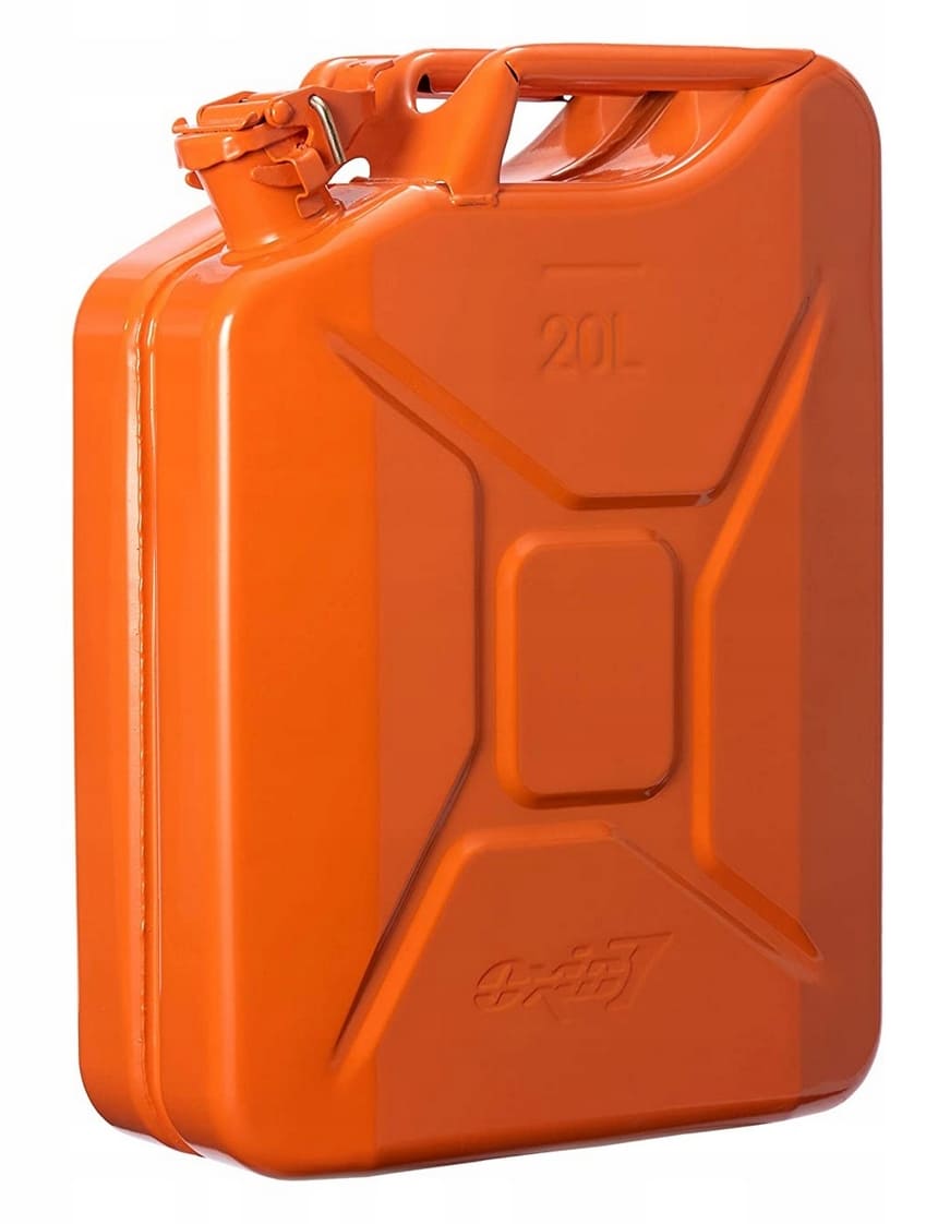 Bensindunk 20L, Jeepdunk, certifierat, olika färger, metall, Gelg