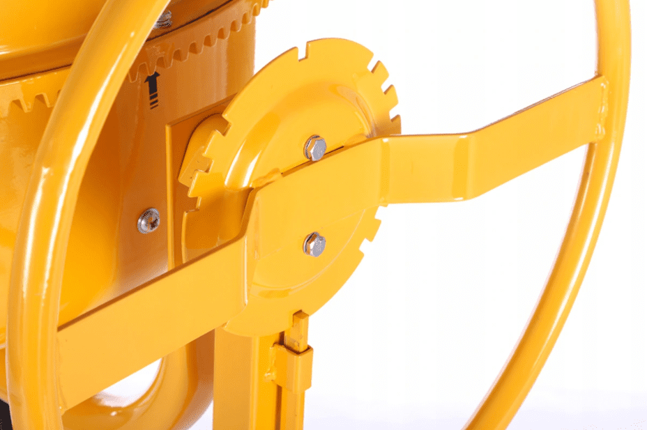 Concrete Mixer 200L 1500W 230V Cast Iron Ring Gear with Transport Wheels, Higher