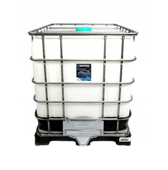 Spolarvätska 1000 l sommar, IBC tank med kran, i stålbur, Camtril