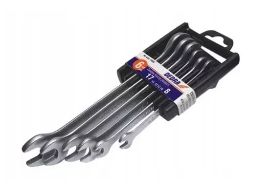 Blocknyckelsats 8st 6-22 mm, DIN 3110, CrV, Dedra