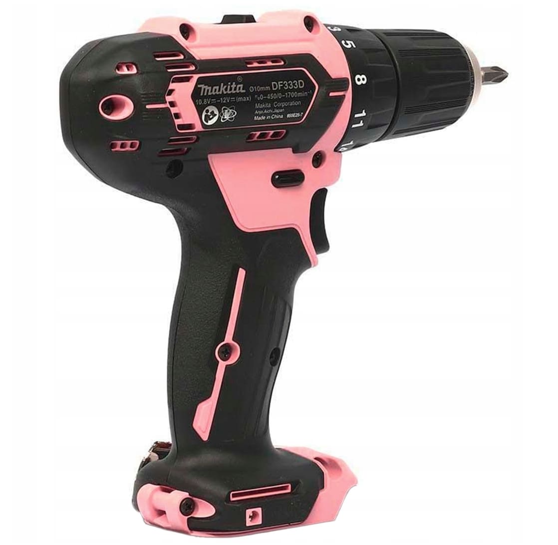 Skruvdragare rosa 12V body (UTAN batteri, ladddare, väska), MAKITA CXT DF333DZP
