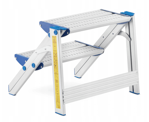 Step Stool Aluminum 2 Steps, Foldable, Drabex