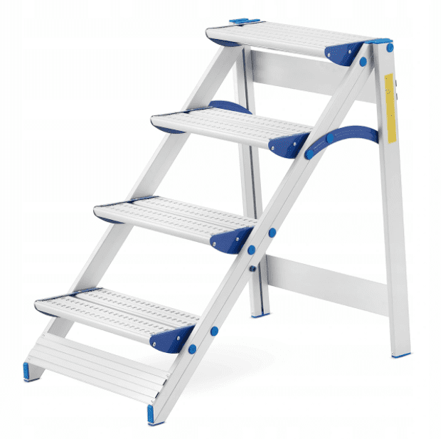 Litet stege, pall av aluminium, DRABEX