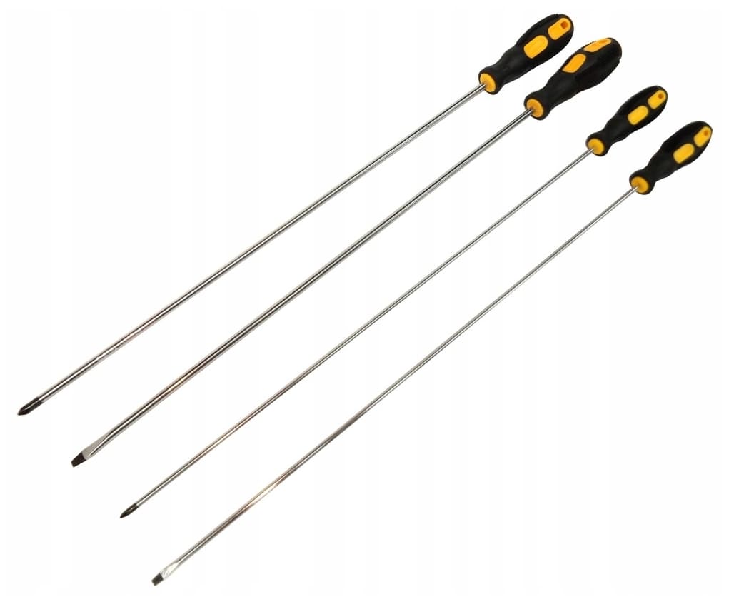 Långa smala skruvmejslar, 4st, 45 cm, Falon-Tech