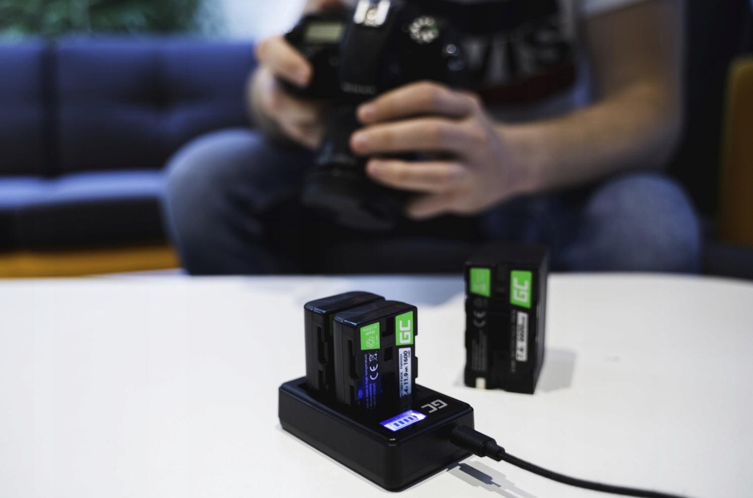 Batteri motsvarande Canon LP-E6, 1600 mAh, Green Cell