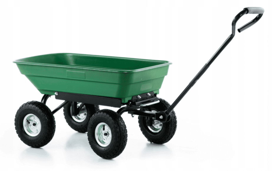 Tippbar Trädgårdskärra 350 kg, Rostfri Stålram, GardenPro