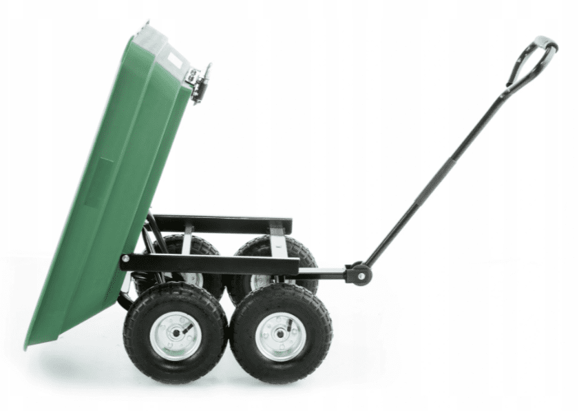 Tippbar Trädgårdskärra 350 kg, Rostfri Stålram, GardenPro