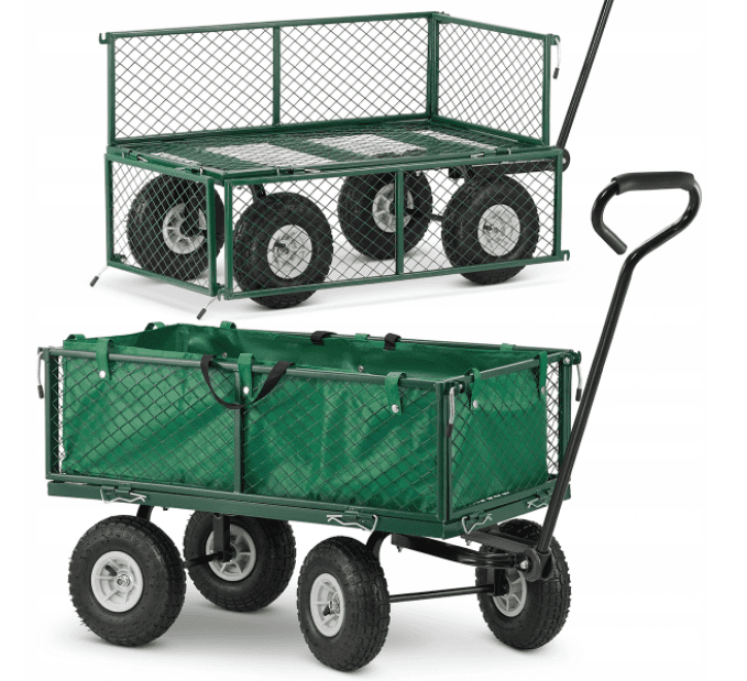 Trädgårdsvagn, transportvagn max 450 kg