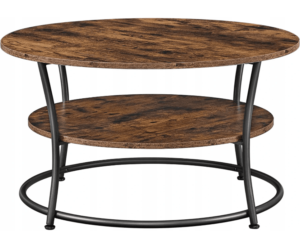 Runt kaffebord, soffbord, vintage rustik