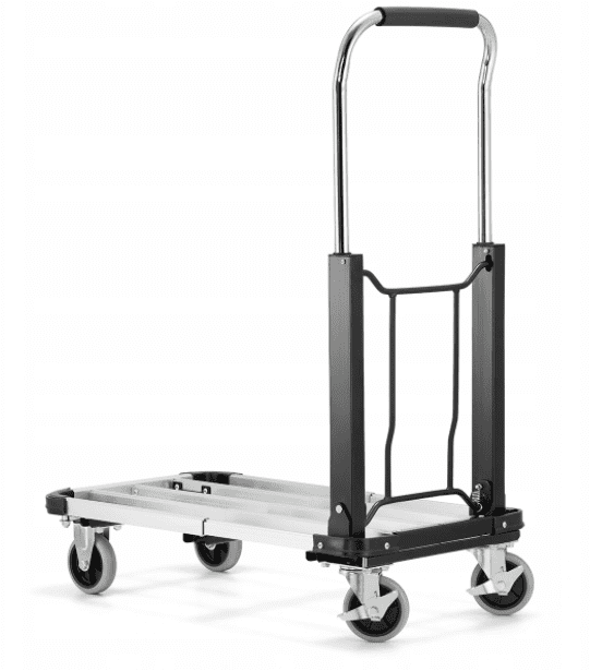 Flyttvagn 150 kg, transportvagn av aluminium, lastkärra, hopfällbar, HiGHER