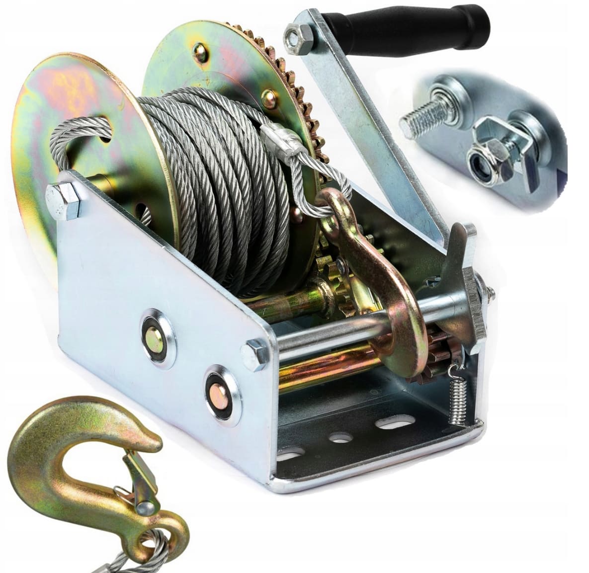 Hand Winch 1125 kg with 10 m Rope