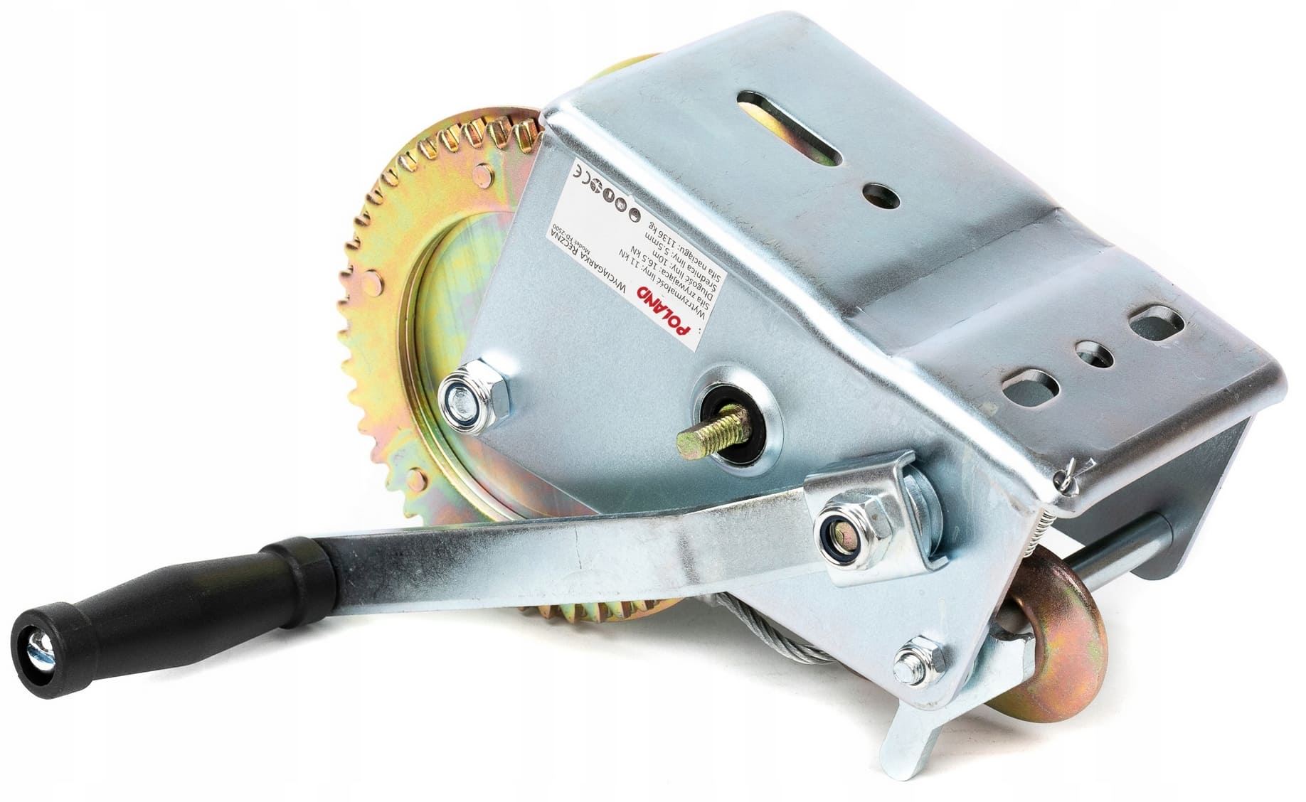 Hand Winch 1125 kg with 10 m Rope
