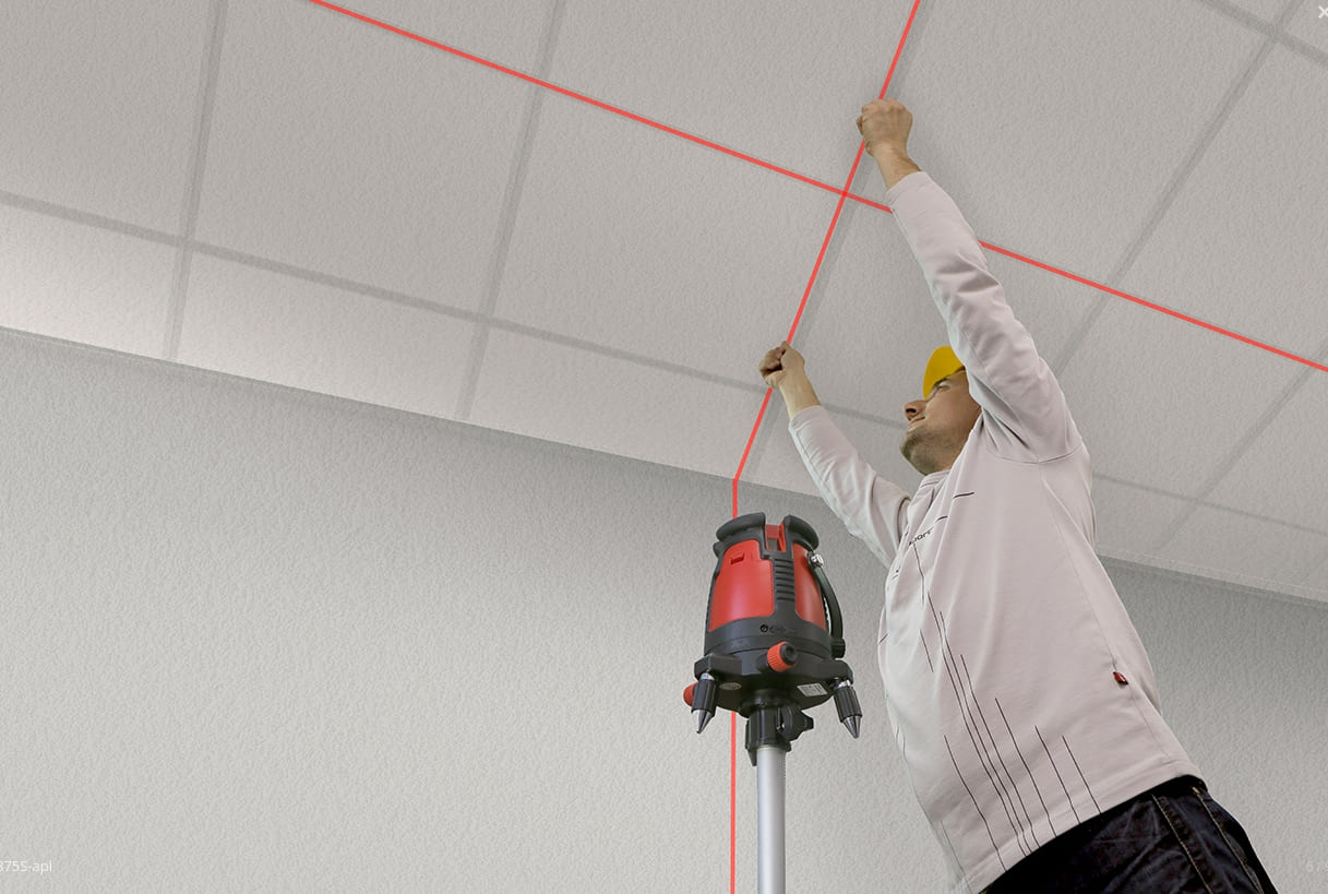Självnivellerande krysslinjelaser 6 laserstrålar, 30m, laserpass Kapro 875 S Prolaser