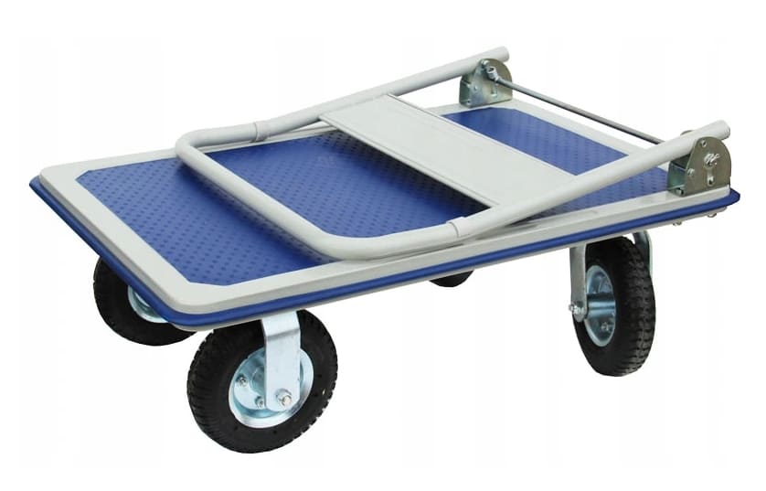Flyttvagn 300 kg 90 x 60 cm hopfällbar, transportvagn, transportkärra, lastkärra