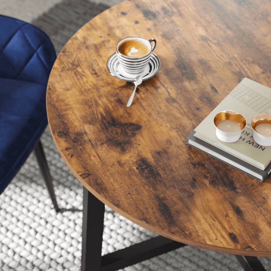 Soffbord, kaffebord runt, vintage stil diam. 80 cm
