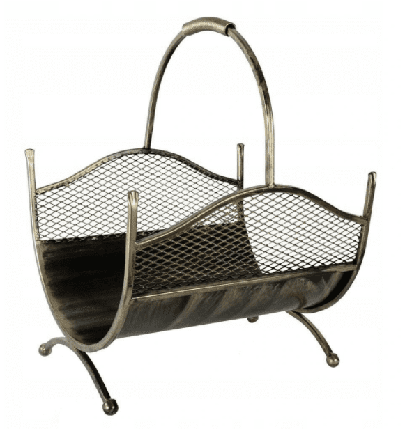 Vedkorg av metall, vintage