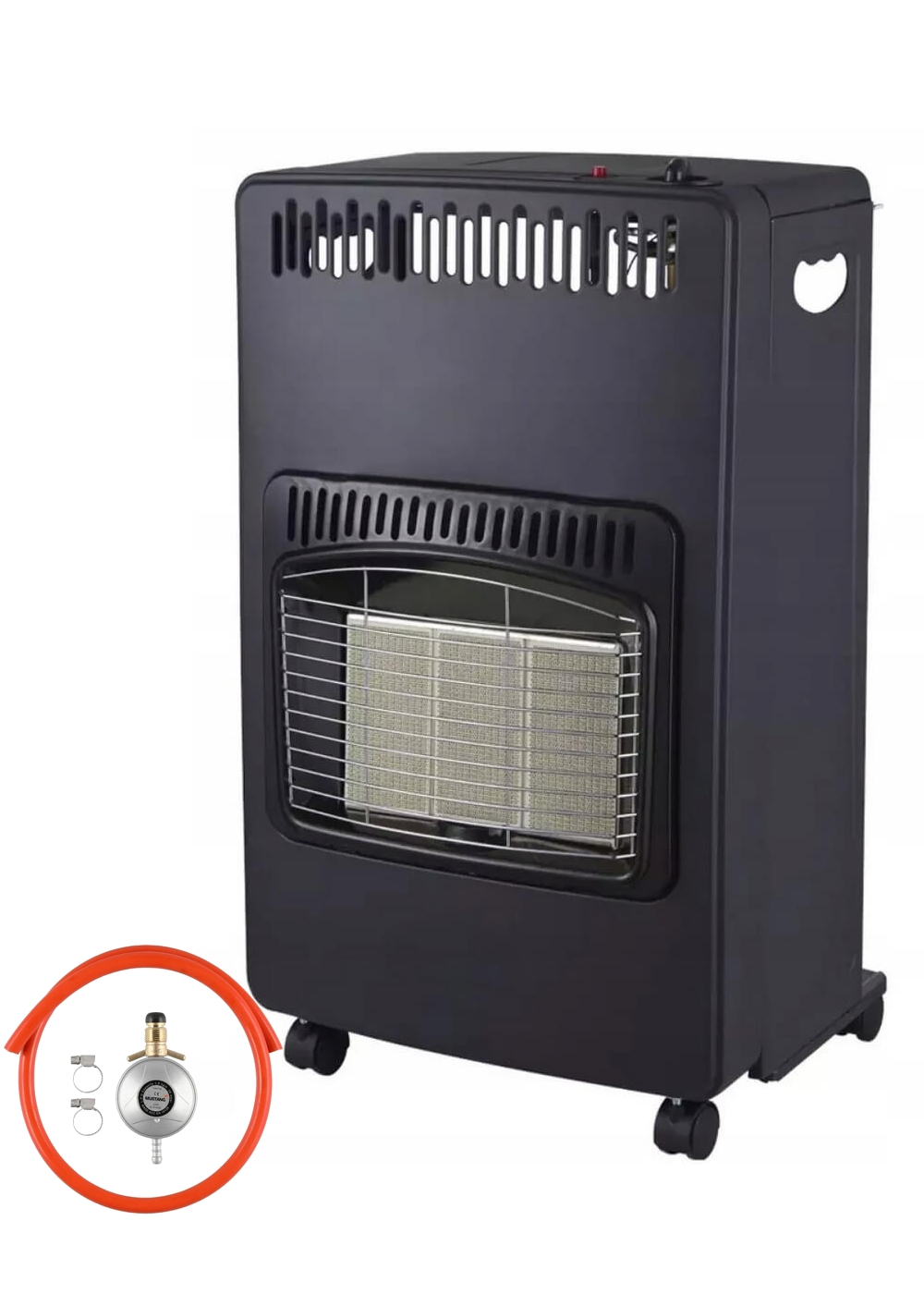 Gas Heater 4, 2kW with Swedish Gas Regulator, Hose, Infrared Gas Heater, Foldable.