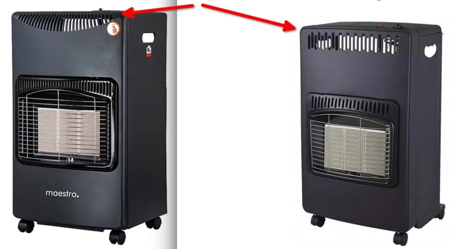 Gas Heater 4, 2kW with Swedish Gas Regulator, Hose, Infrared Gas Heater, Foldable.