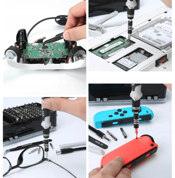 Precisionsverktyg, sats 117 delar, bits, TORX, skruvmejslar m.m.