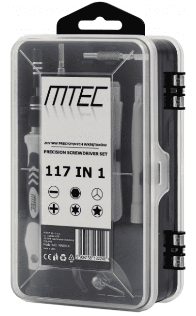 Precisionsverktyg, sats 117 delar, bits, TORX, skruvmejslar m.m.