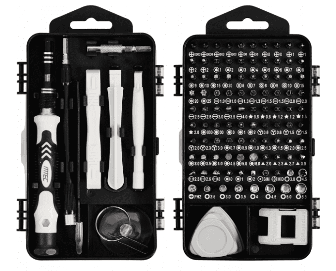 Precisionsverktyg, sats 117 delar, bits, TORX, skruvmejslar m.m.