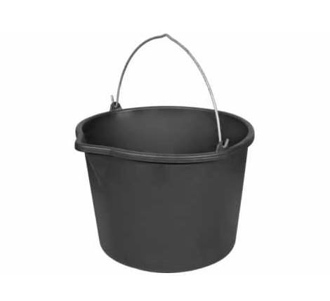 Hink 10st, blandartunna i plast, svart, för vatten till fix, fog, spackel etc