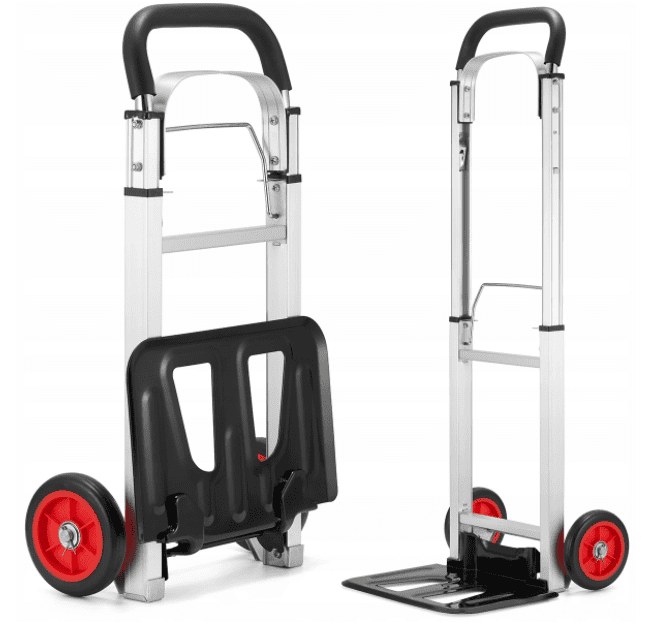 Pirra 90 kg, hopfällbar lätt magasinkärra, transportkärra av aluminium, HiGHER