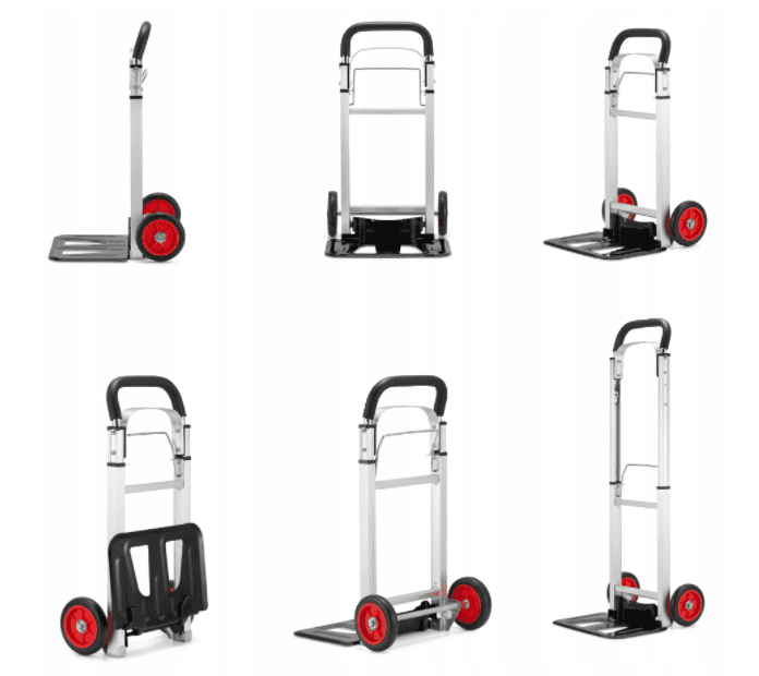 Pirra 90 kg, hopfällbar lätt magasinkärra, transportkärra av aluminium, HiGHER