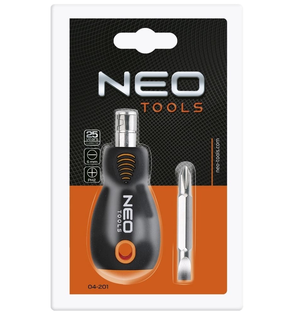 Reversible Blade Screwdriver 6 mm Bits, 38 mm