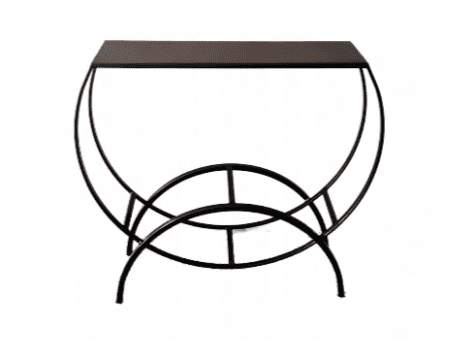Vedhylla svart halvrund 96 x 30 x 84 cm, LOFT HQ