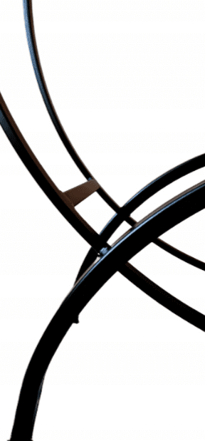 Vedhylla svart halvrund 96 x 30 x 84 cm, LOFT HQ