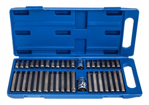 Nycklar TORX SPLINE HEX 40 delar, CrV, Tagred
