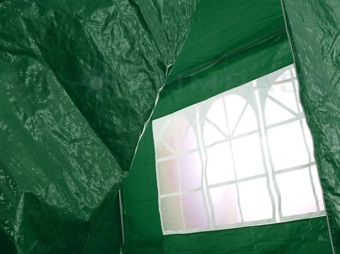 Paviljong 3 x 3m, 4 väggar med plastfönster (tält, trädgårdstält, partytält), olika färger