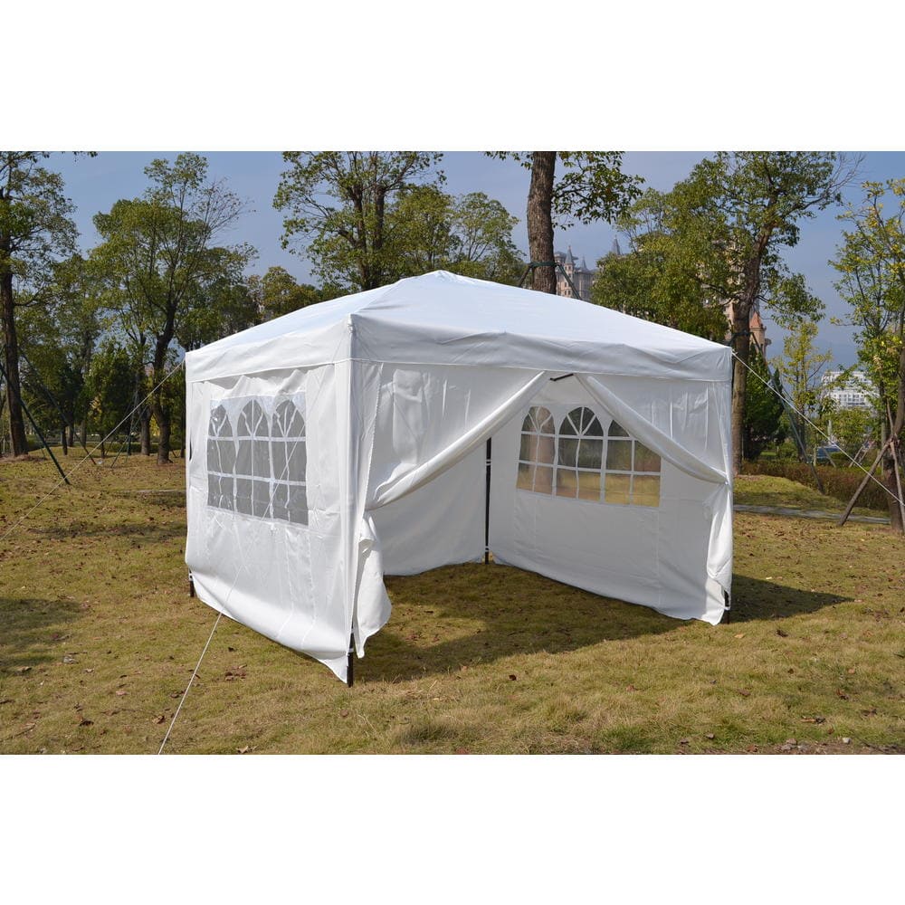 Paviljong 3 x 3m, 4 väggar med plastfönster (tält, trädgårdstält, partytält), olika färger