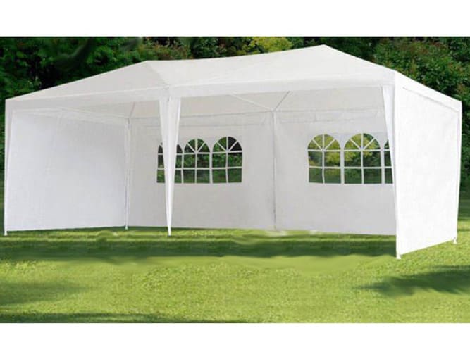 Paviljong 3 x 6m, 4 väggar med plastfönster (tält, trädgårdstält, partytält), olika färger