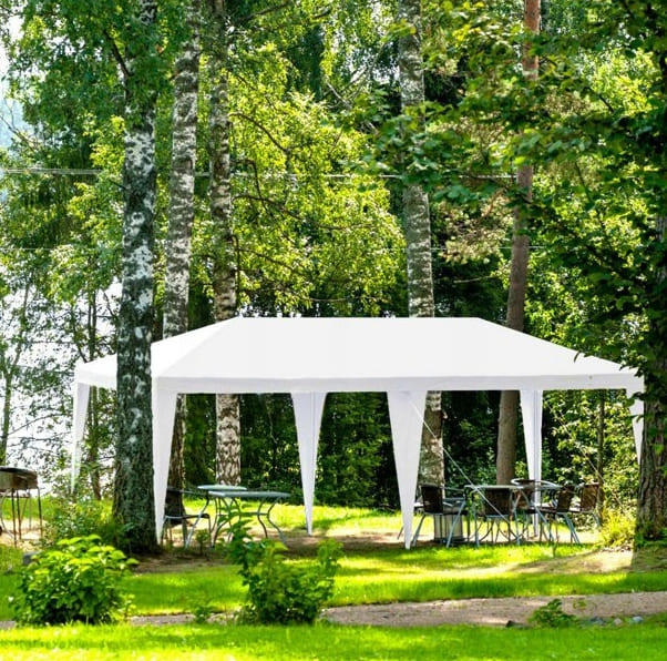 Paviljong 3 x 6m, 4 väggar med plastfönster (tält, trädgårdstält, partytält), olika färger
