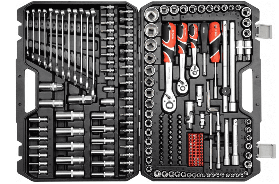 Tool set 216 Pieces, Socket Wrench set with Case, YATO