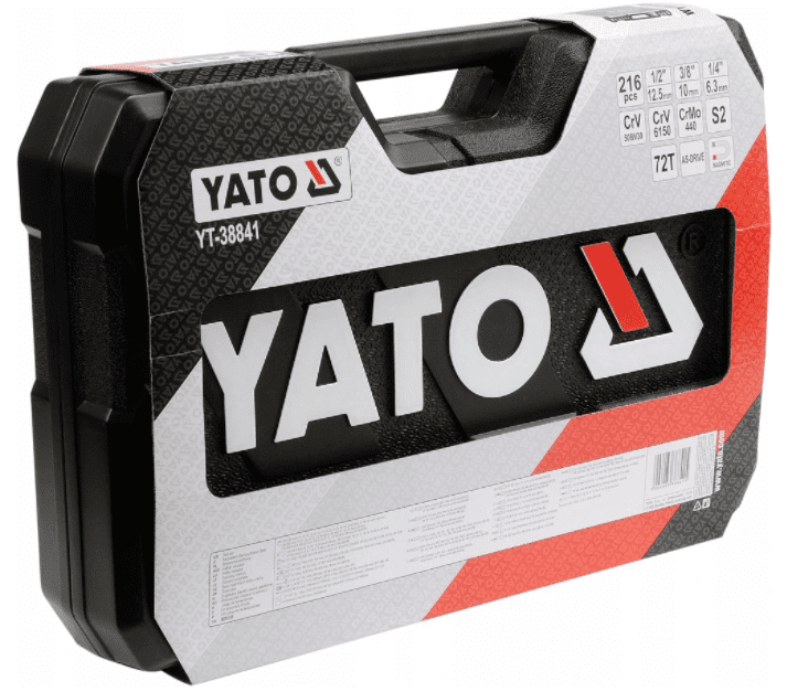 Tool set 216 Pieces, Socket Wrench set with Case, YATO