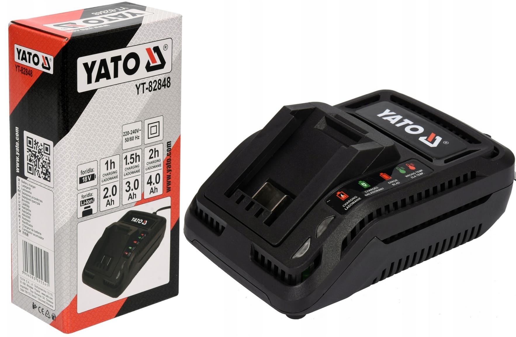 Snabbladdare för batteri 18V Li-Ion, YATO