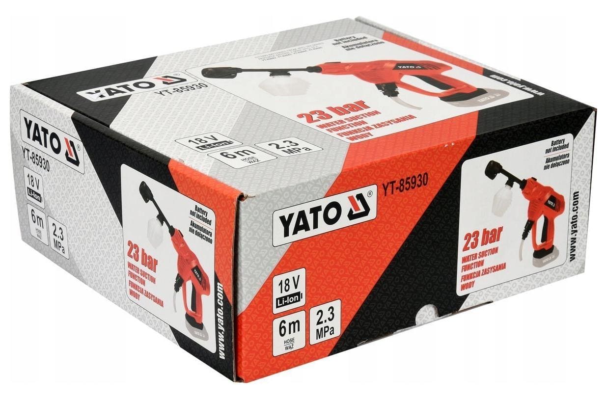 Högtryckstvätt 18V 23 bar (utan batteri) , YATO