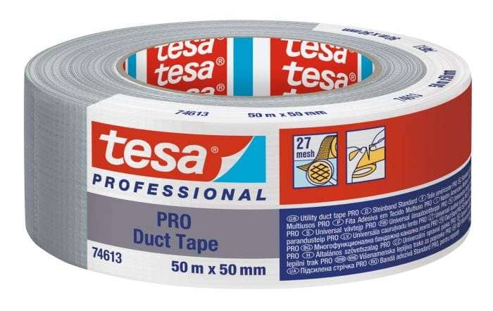 Vävtejp, 24st silvertejp 50m x 50 mm Tesa Professional PRO Duct Tape 74613