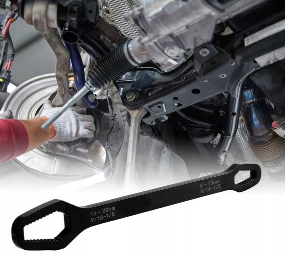 Ringnyckel universal 8-22 mm, 270 x 8 mm, CrV svart, ersätter 35 nycklar