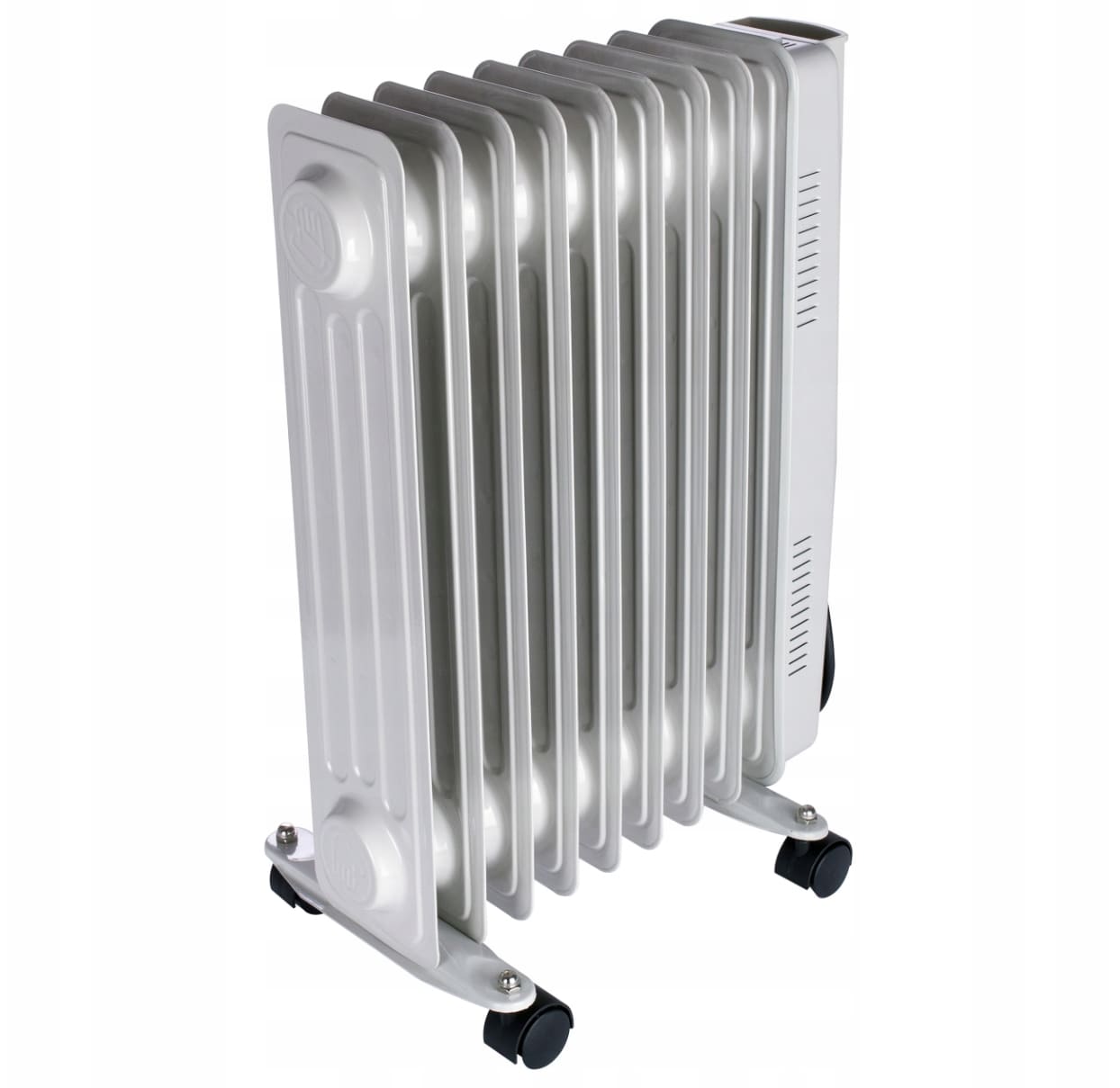 Oljeelement 2000W-3000W med termostat, hjul, 230V, Volt